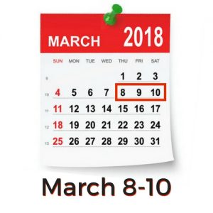 March 2018 calendar page
