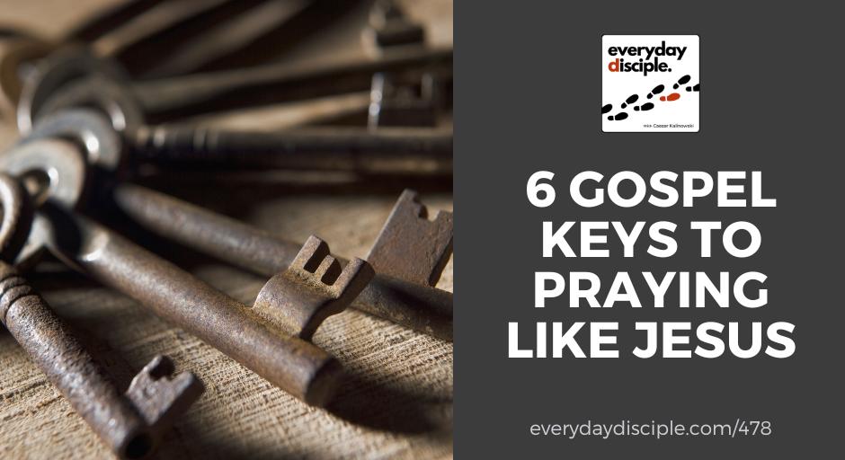 6 well used keys laying on a table representing the ancient truths of the gospel found in Jesus relational prayer model for his disciples.