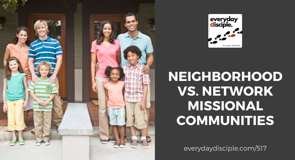 Two families stand outside their front doors next door to each other. Life in community feels like one big family!