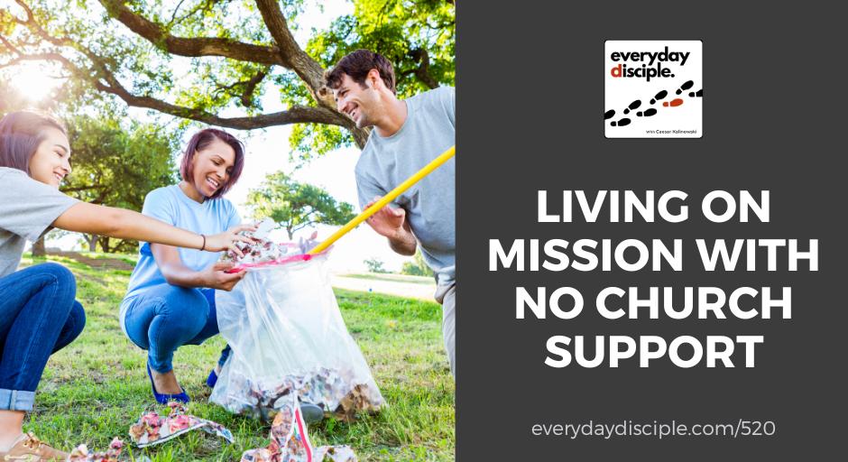 A young family having fun picking up trash with friends at their local park. Living on mission together.