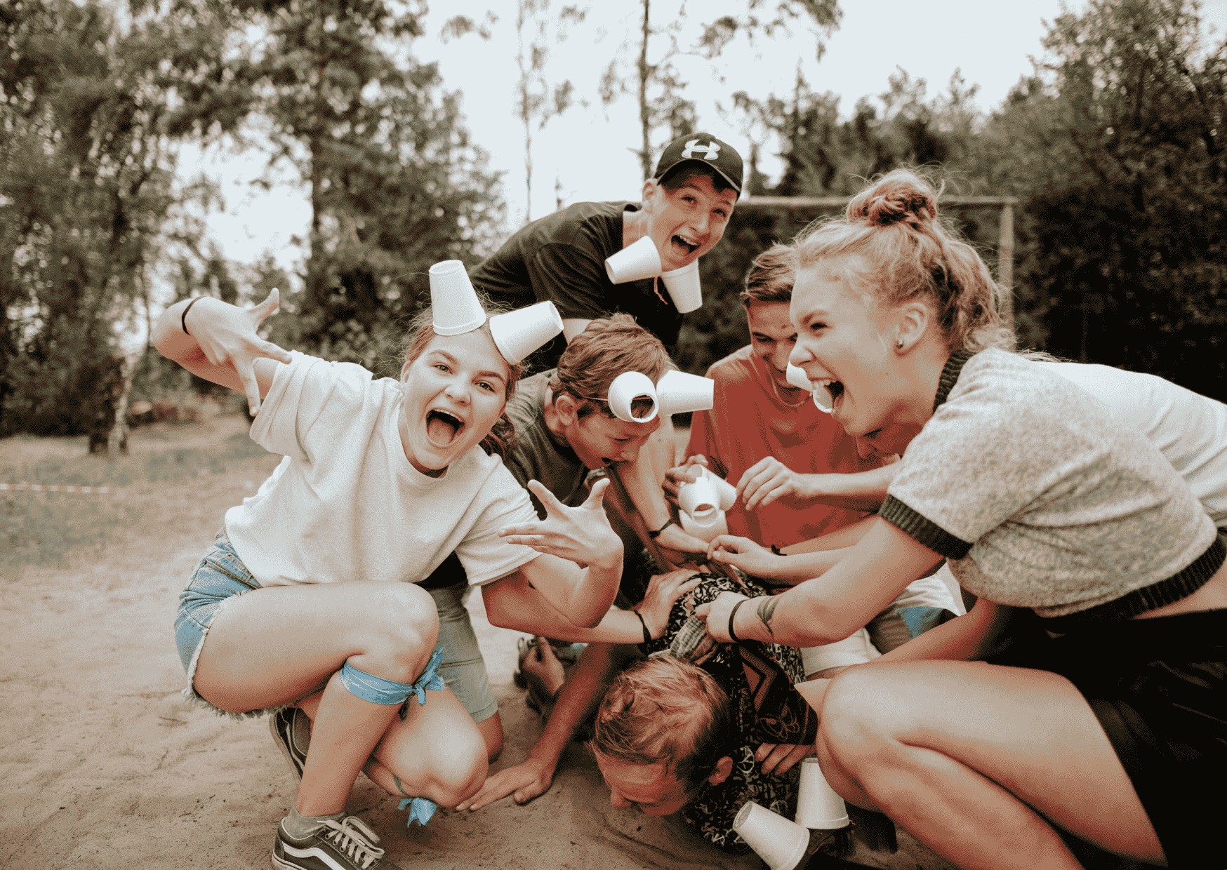 A spontaneous life on mission moment: kids having fun