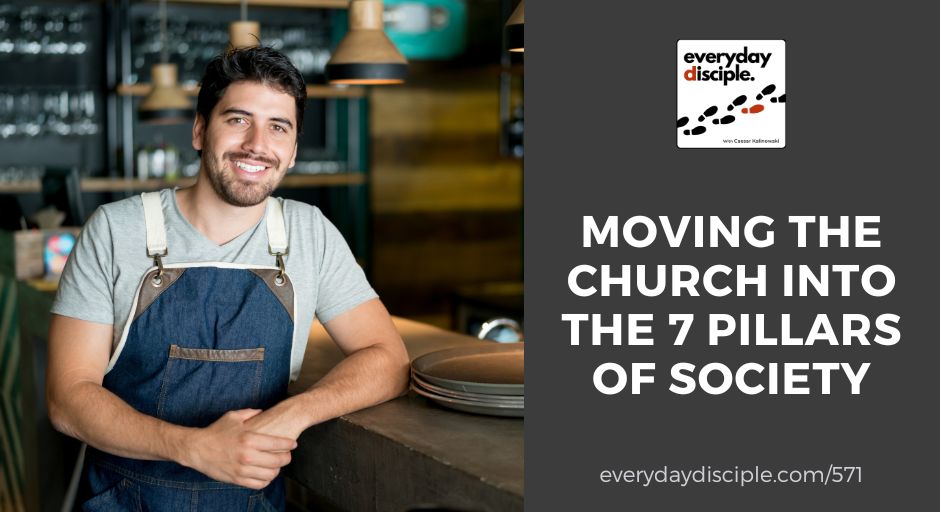 A cheerful restaurant worker stands at the bar of a well-lit café, welcoming his customers as he would his gospel community