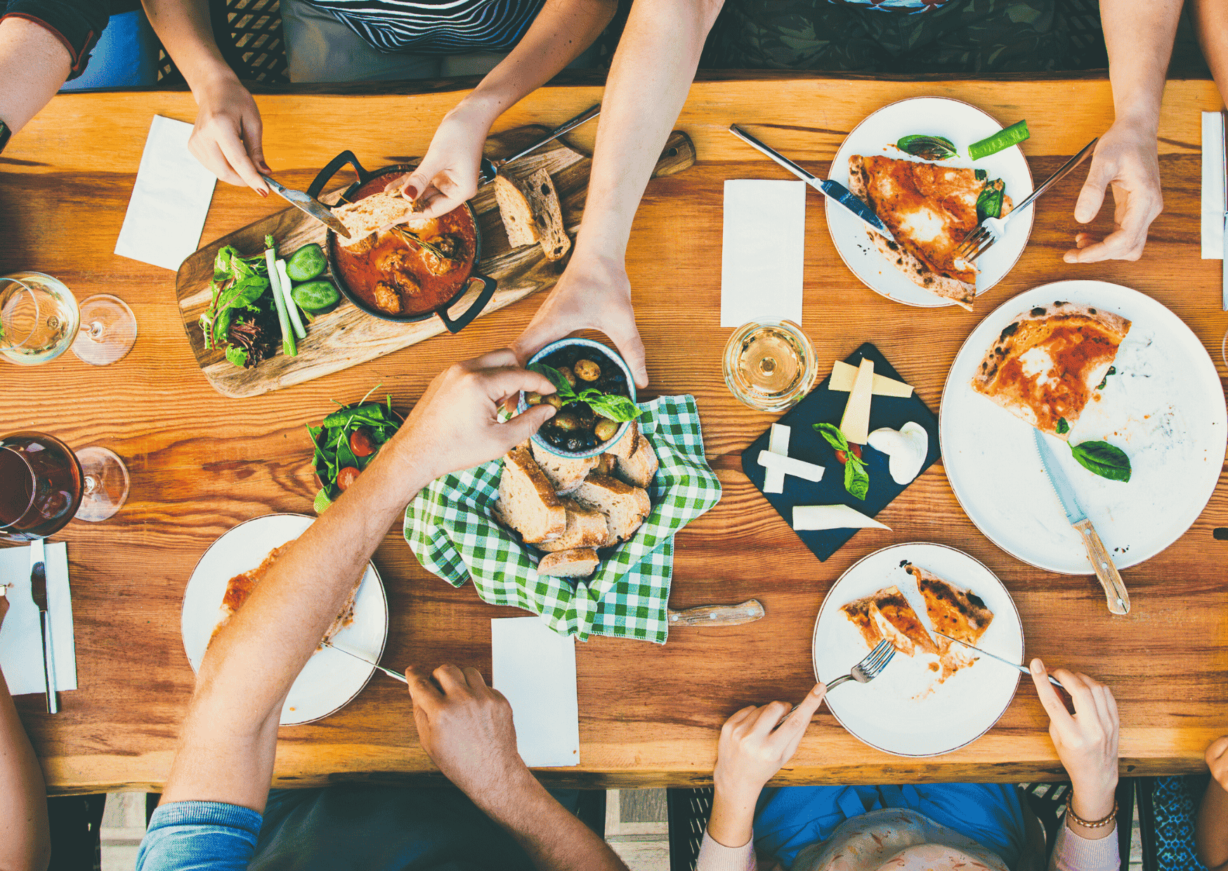 table setup for family dinner night